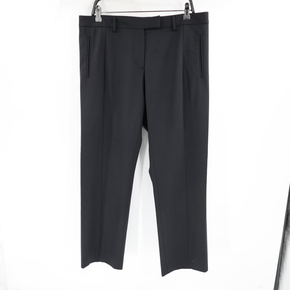 6397 dress Pants womens 10 black Virgin Wool Blend business casual career solid
